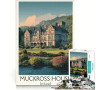 Puzzle da 1000 pezzi per adulti Muckross House Poster | Assemblaggio di modelli Allena la mente e le mani Adatto per la decorazione della scrivania 38x26cm