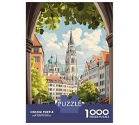 Puzzle Da 1000 Pezzi Per Adulti Munich, Germany Travel Puzzle Per Adulti Gioco Pratico Sfida Difficile Gioco Impegnativo Regali 52x38cm/1000pcs