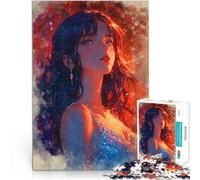 Puzzle da 1000 pezzi per adulti Musa notturna scintillante in tonalità vibranti Giocattoli fai da te è ideale come regalo per tutta la famiglia 50x70cm