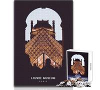 Puzzle da 1000 pezzi per adulti Museo del Louvre Bellissimo gioco di design Sfida difficile Ottimo regalo Dimensioni 50x75cm