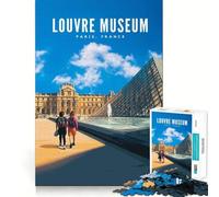 Puzzle da 1000 pezzi per adulti,Museo del Louvre,Parigi Gioco divertente e stimolante per la mente Tempo libero,ideale per compleanni e occasioni speciali (38x52cm)