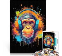 Puzzle da 1000 pezzi per adulti Musica per DJ scimmia Antistress Vacanza in patria Uccidere il tempo offerte come regali per tutta la famiglia 70x100cm