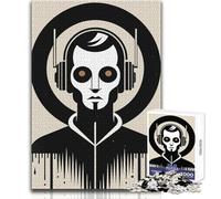 Puzzle da 1000 pezzi per adulti, musica retrò, battiti, piacevole e tranquillo tempo libero, precisione esatta, giocattolo da gioco, dimensioni 38x26cm