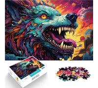 Puzzle da 1000 pezzi per adulti mutato lupo interessante puzzle per ridurre lo stress, ottimo regalo per adolescenti dai 14 anni in su, 50 x 70 cm