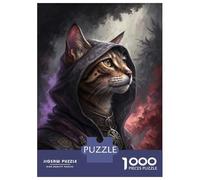 Puzzle Da 1000 Pezzi Per Adulti Mysterious Cat Wizard Puzzle Per Adolescenti Gioco Rompicapo Decorazione Per La Casa È Ideale Come Regalo 52x38cm/1000pcs