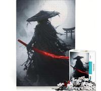 Puzzle da 1000 pezzi per adulti "Mystic Ghost Samurai︰ Red Katana Legend" gioco rilassante interazione genitore-figlio regalo di compleanno regalo di viaggio 50x75cm