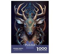 Puzzle Da 1000 Pezzi Per Adulti Mystical Cosmic Deer Puzzle Per Adulti Gioco Rompicapo Assemblaggio Di Modelli Difficile E Impegnativo 38x26cm/1000pcs
