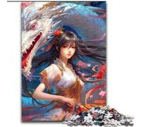 Puzzle da 1000 pezzi per adulti Mystical Dragon Girl Puzzle impossibili per adulti dimensioni 38x26cm Ideale per divertimento in famiglia, relax e regali per le feste