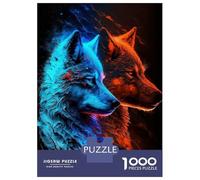 Puzzle Da 1000 Pezzi Per Adulti Mystical Wolf Abstract Puzzle Per Adolescenti Gioco Rompicapo Decorazione Per La Casa È Ideale Come Regalo 38x26cm/1000pcs