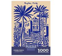 Puzzle Da 1000 Pezzi Per Adulti Naples, Italy Illustration Puzzle Rompicapo Gioco Di Logica Gara Di Velocità Manuale Ottimo Regalo Per I Giocatori 70x50cm/1000pcs