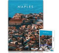 Puzzle da 1000 pezzi per adulti Napoli, serata di divertimento e giochi in famiglia, ma anche un'opera d'arte divertente e umoristica, formato regalo 50x75cm
