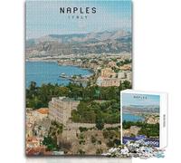 Puzzle da 1000 pezzi per adulti Napoli, serata di divertimento e giochi in famiglia, ma anche un'opera d'arte divertente e umoristica, formato regalo 38x52cm