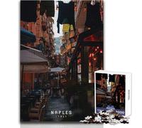 Puzzle da 1000 pezzi per adulti Napoli, serata di divertimento e giochi in famiglia, ma anche un'opera d'arte divertente e umoristica, formato regalo 38x52cm