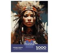 Puzzle Da 1000 Pezzi Per Adulti Native American Indian Art Print Puzzle Antistress, Decorazione Per La Casa, Aiuta Ad Allenare Il Cervello 52x38cm/1000pcs