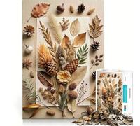 Puzzle da 1000 pezzi per adulti,natura morta autunnale con elementi naturali,taglio preciso,gioco di logica,divertimento per il tempo libero,compleanno,gioco artistico (38x52cm)