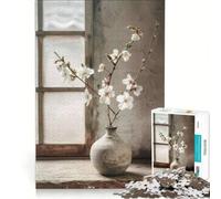 Puzzle da 1000 pezzi per adulti, natura morta giapponese beige, gioco impossibile, passatempo ideale per le vacanze a casa, regalo per amici e familiari 38x26cm