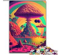 Puzzle da 1000 pezzi per adulti, natura psichedelica, in legno, idea regalo unica fai da te per la casa, 50x75cm, gioco rompicapo per adolescenti, regalo perfetto per le feste