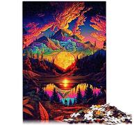 Puzzle da 1000 pezzi per adulti, natura psichedelica, puzzle cartoni animati premium in 100% tavola riciclata, 26 x 38 cm