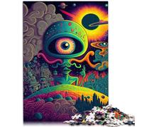 Puzzle da 1000 pezzi per adulti natura psichedelica rilassante giocattolo educativo intellettuale analisi e logica per bambini dai 14 anni in su, 26 x 38 cm