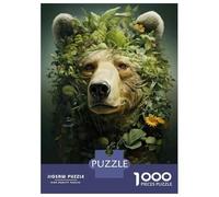 Puzzle Da 1000 Pezzi Per Adulti Nature's Majesty The Bear in Bloom Puzzle Gioco Rompicapo Gara Di Velocità Delle Mani Attività Divertenti A Casa 38x26cm/1000pcs