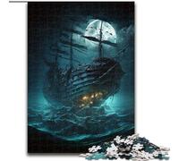 Puzzle da 1000 pezzi per adulti, nave pirata in legno, regalo perfetto per bambini dai 14 anni in su, 50x75cm, gioco rompicapo per adolescenti, regalo perfetto per le feste