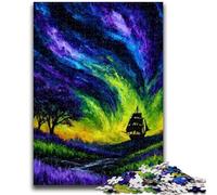 Puzzle da 1000 pezzi per adulti, nave pirata misteriosa, aiuta il cervello a esercitare i giocattoli avvincenti per coltivare la pazienza, adatto alle coppie, 26x38cm