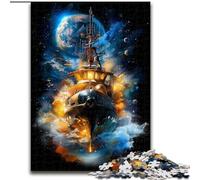 Puzzle da 1000 pezzi per adulti, nave pirata spaziale, puzzle in legno, dimensioni 50x75cm, perfetti per adolescenti, per rafforzare i legami familiari, rompicapo e regalo fai da te per la casa.