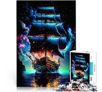Puzzle da 1000 pezzi per adulti Nave sull'oceano Giocattolo educativo intellettuale decomprimente Migliorare l'amore tra le coppie 52x38cm