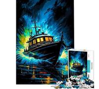 Puzzle da 1000 pezzi per adulti "Navigazione sotto la pioggia" gioco stimolante giocattolo educativo decorazione da parete ottimo regalo e giocattolo (dimensioni 50x75cm)