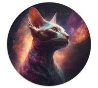 Puzzle da 1000 pezzi per adulti, Nebulosa del gatto senza pelo, puzzle in cartone fai da te impegnativo per appassionati, regalo perfetto per il relax (67,5x67,5 cm)