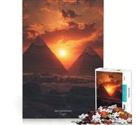 Puzzle da 1000 pezzi per adulti: Necropoli di Giza, Piramidi al tramonto, Antistress, Difficile, Lista dei desideri con Babbo Natale 38x52cm