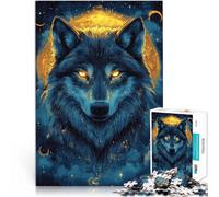 Puzzle da 1000 pezzi per adulti Nel buio Lupo Giocattoli che creano dipendenza e sfidano l'intelligenza del cervello Opera d'arte 38x26cm