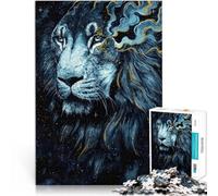 Puzzle da 1000 pezzi per adulti Nell'oscurità Leone Fatto di legno per età pari o superiore a 14 anni Vacanza a casa: uccidere il tempo Idee regalo misurare：50x75cm