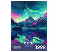 Puzzle Da 1000 Pezzi Per Adulti Neon Aurora Mountain Reflections Puzzle Per Adulti Giocattoli Antistress Regalo Di Compleanno Interazione Genitore-figlio 52x38cm/1000pcs