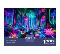 Puzzle Da 1000 Pezzi Per Adulti Neon Forest Glow Puzzle Giochi Rilassanti Taglio Di Precisione Regali Unici Per Compleanni E Occasioni Speciali 70x50cm/1000pcs