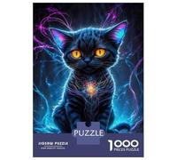 Puzzle Da 1000 Pezzi Per Adulti Neon Galaxy Kitten Puzzle Per Adolescenti Gioco Rompicapo Migliora La Memoria Sfida Educativa 52x38cm/1000pcs