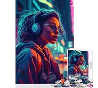 Puzzle da 1000 pezzi per adulti Neon Lofi Cyberpunk Giocattoli antistress Idee regalo per giochi educativi Decompressione intellettuale Dimensioni 38x52cm