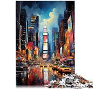 Puzzle da 1000 pezzi per adulti Neon-New York Times Square antistress 26 x 38 cm rafforza l'amore tra coppie per adolescenti dai 14 anni in su