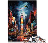 Puzzle da 1000 pezzi per adulti neon-New York Times Square giochi giocattolo regalo 26 x 38 cm antistress vacanza a casa tempo
