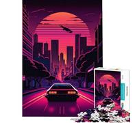 Puzzle da 1000 pezzi per adulti Neon Night Drive sfida di intelligenza gioco avvincente gioco impossibile decorazione da parete ottimo regalo (dimensioni 75x50cm)