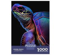 Puzzle Da 1000 Pezzi Per Adulti Neon Turtle Puzzle Giochi Rilassanti Taglio Di Precisione Regali Unici Per Compleanni E Occasioni Speciali 70x50cm/1000pcs