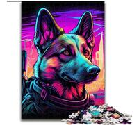 Puzzle da 1000 pezzi per adulti, Neon War Dogs in legno, perfetto come decorazione fai da te o regalo di compleanno, 50x75cm, gioco rompicapo per adolescenti, perfetto regalo di Natale