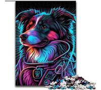 Puzzle da 1000 pezzi per adulti Neon War Dogs Puzzle in cartone, regalo perfetto per compleanni, feste e decorazioni per la casa 1000 pezzi(26x38cm)