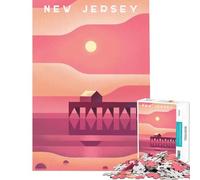 Puzzle da 1000 pezzi per adulti New Jersey gioco impegnativo giocattolo gioco impossibile sfida difficile regalo per donne e uomini (dimensioni 38x26cm)