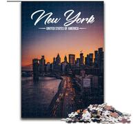Puzzle da 1000 pezzi per adulti, New York, adatti a persone dai 14 anni in su Difficili da completare ma divertenti e spiritosi Ottimo regalo Dimensioni: 50x75cm