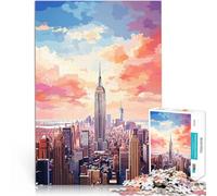 Puzzle da 1000 pezzi per adulti NEW YORK Dipinto ad olio Antistress Vacanza in patria Uccidere il tempo Giocattoli per la decorazione della casa 38x26cm
