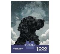 Puzzle Da 1000 Pezzi Per Adulti Night Sky Flatcoated Puzzle Per Adulti Gioco Per Famiglie Un'opera D'arte Regali Unici Per Compleanno E Natale 52x38cm/1000pcs