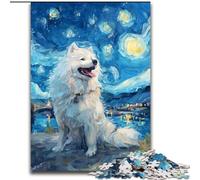 Puzzle da 1000 pezzi per adulti Night Sky Husky Adatto a partire dai 14 anni Gioco intellettuale Gioco educativo per compleanni e Natale (dimensioni 26x38cm)