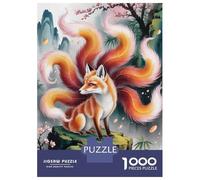 Puzzle Da 1000 Pezzi Per Adulti Nine-tailed Fox in Asian Landscape Puzzle Antistress Giocattoli Regali Per Donne Regali Unici Per Compleanno E Natale 38x26cm/1000pcs