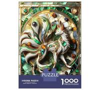 Puzzle Da 1000 Pezzi Per Adulti Nine Tailed Fox Kitsune Puzzle Per Adulti Giochi Rilassanti Difficili Difficili Regali Unici Per Compleanno E Natale 70x50cm/1000pcs